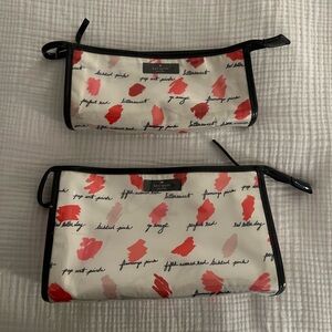 Kate Spade White and Red Travel Bag Duo